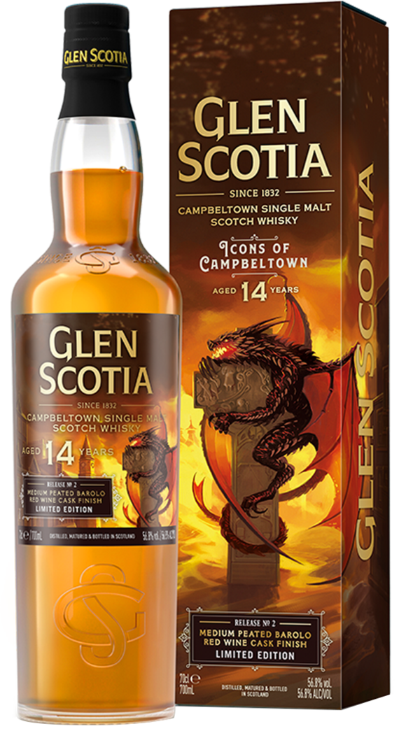 Glen Scotia Icons of Campbeltown No.2 · 14 Jahre  · Medium Peated Barolo Red Wine Cask Finish