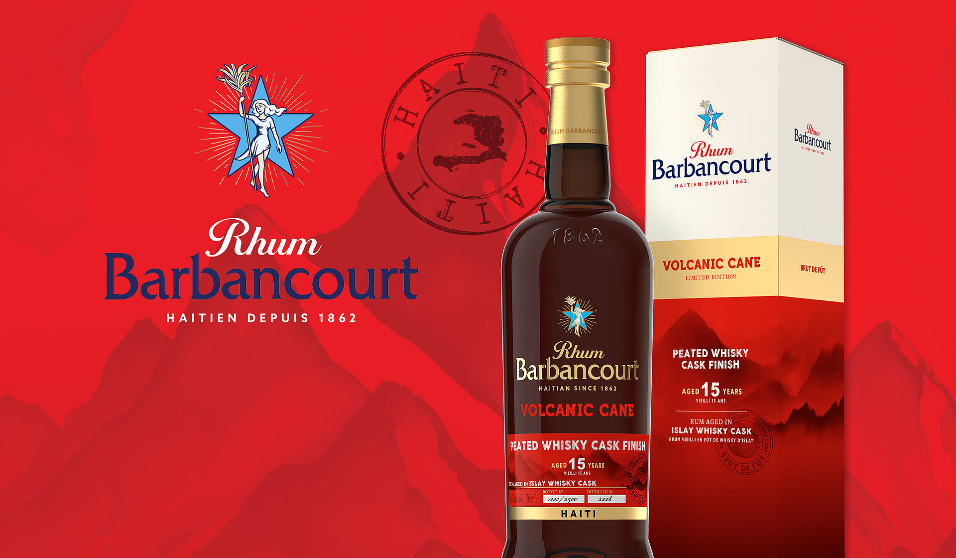 Rhum Barbancourt Volcanic Cane · Finished in Peated Islay Whisky Casks