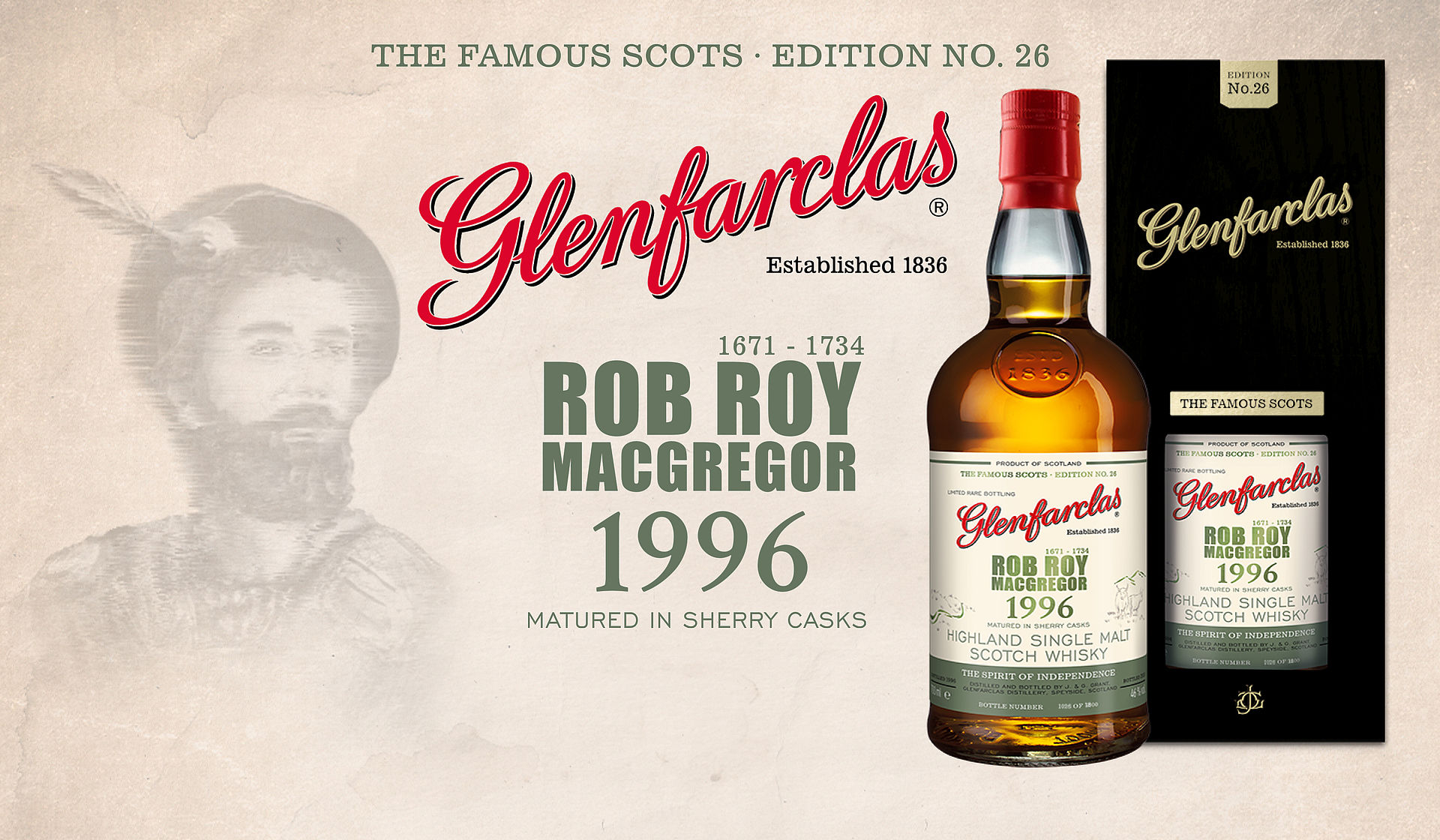 26. Edition Glenfarclas Famous Scots · Limited Rare Bottling